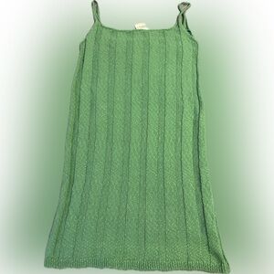 Free People NWT Green Cable Knit A-Line Dress XL